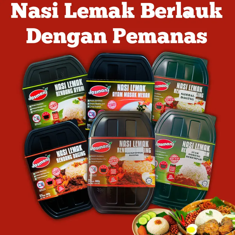 Nasi Lemak Ayam Masak Merah