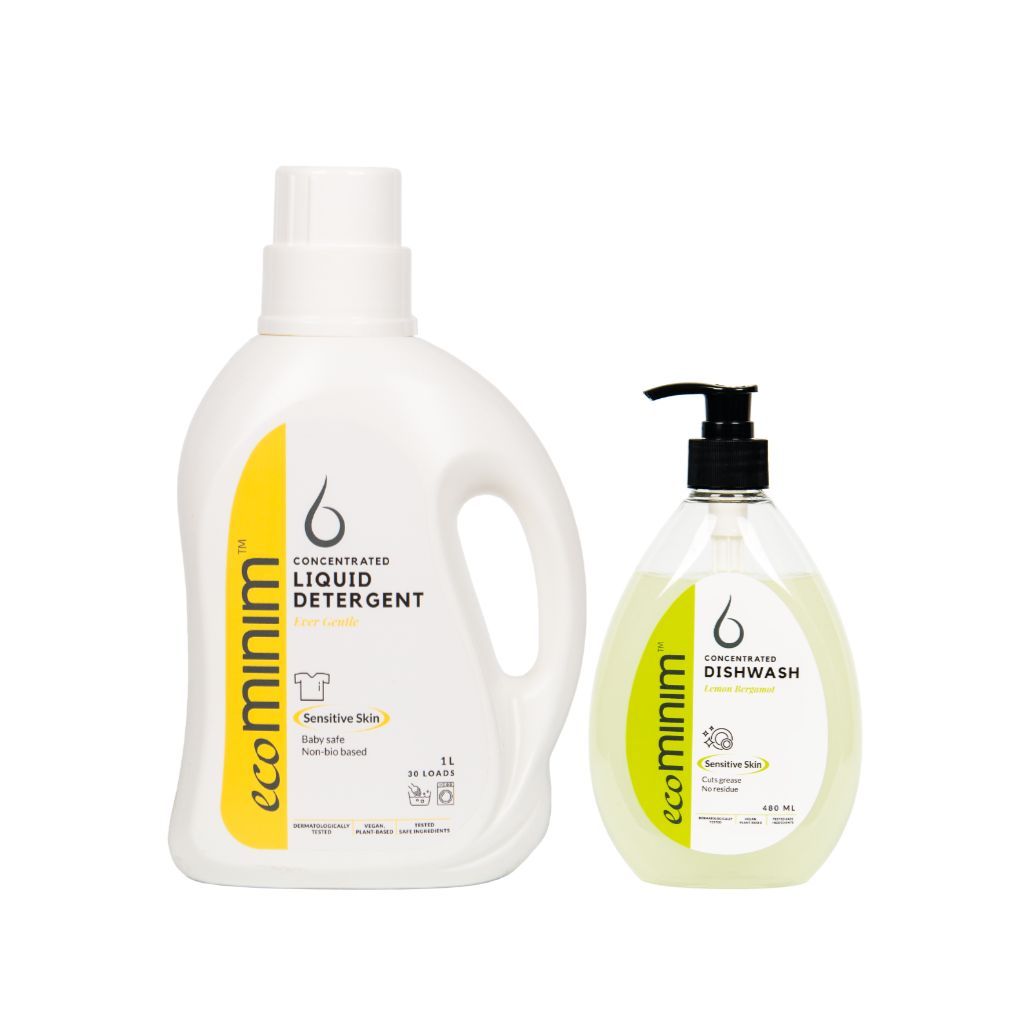 [Bundle Pack] Liquid Detergent (1L) + Dishwash Liquid Lemon Bergamot (480ml)