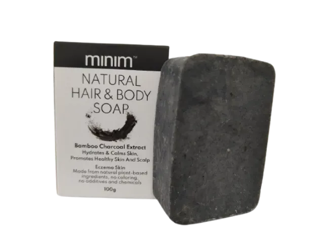 Plant Based Bamboo Charcoal Bar Soap – 100g