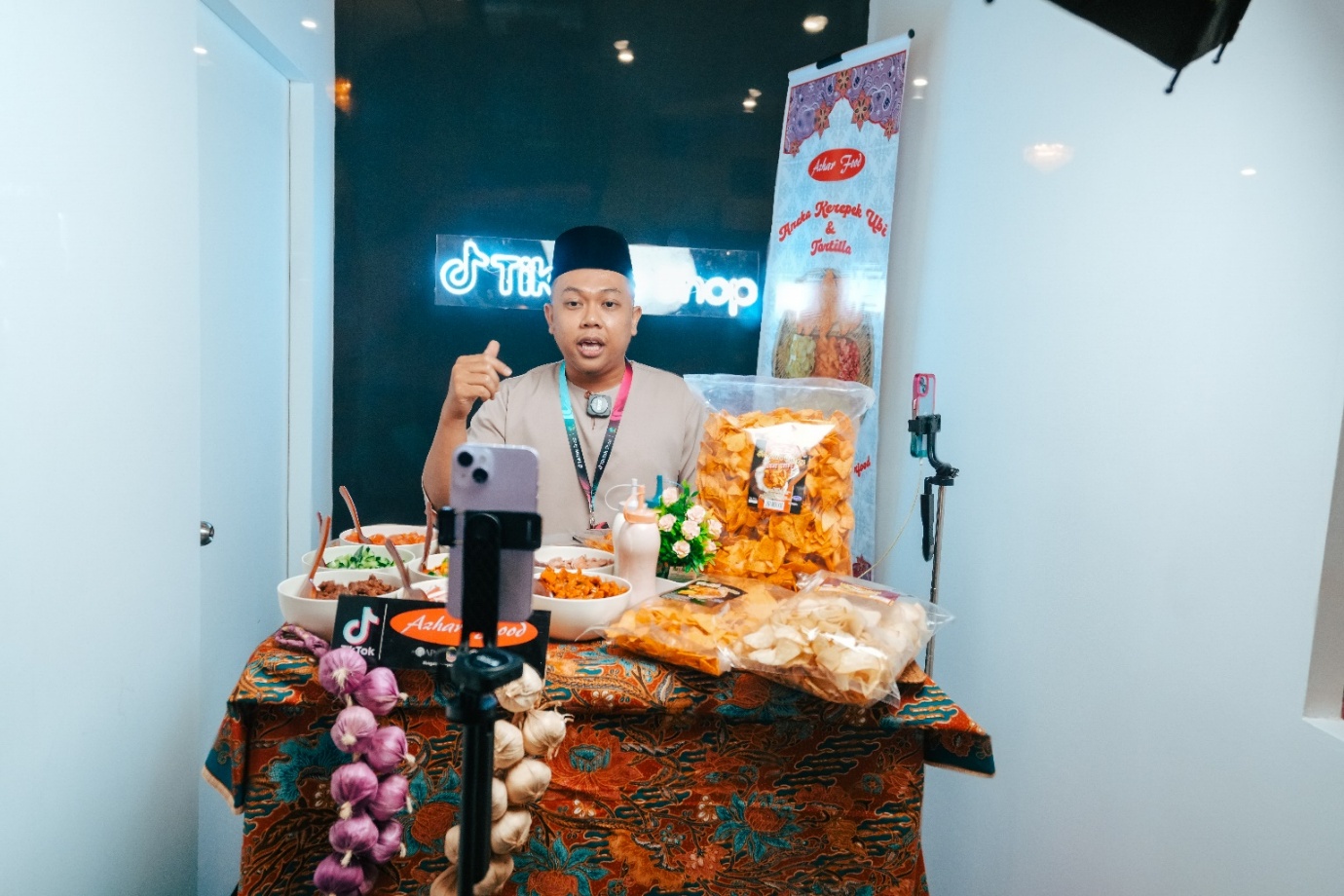 Figure 3: Participant conducting live sales session