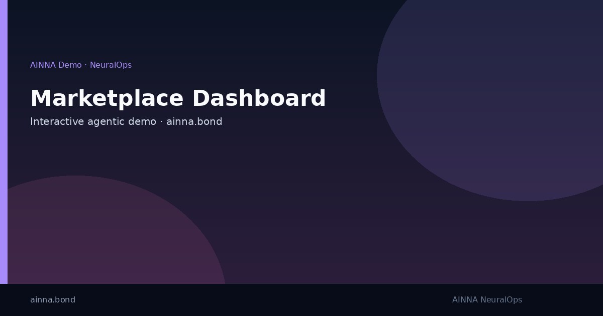 AI-assisted marketplace dashboard